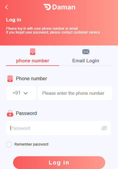 daman game login